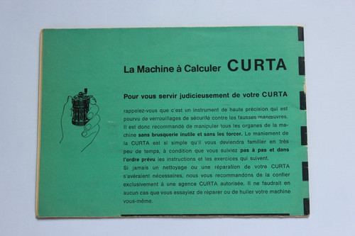 Genuine curta calculator - curta,