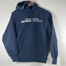 Supreme World Is Yours Hoodie NAVY SIZE Small Blue