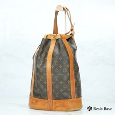 Louis Vuitton Monogram Randonnee PM Drawstring Shoulder Bag Brown Oval M42243 A