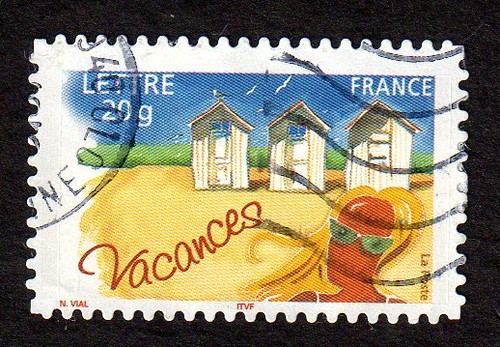 Timbre france 2005 vacances - france, 2005,