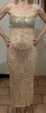 Robe longueur sequin dorée transparente Edikted XS stretch