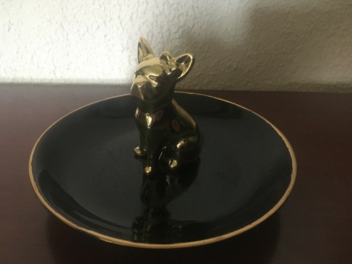 Assiette porte bijoux - chien, en