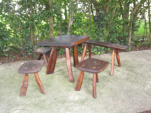 Table basse chene - en, banc