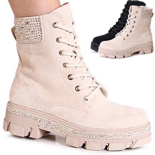 Bottes biker velours pour - en,