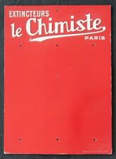 Old advertising card LE CHEMISTE fire extinguisher fire extinguisher