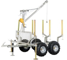 Remorque forestière double essieux 4 roues 1400kg AHR1400W