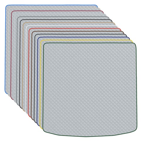 Gris cuir éco tapis coffre - gris,