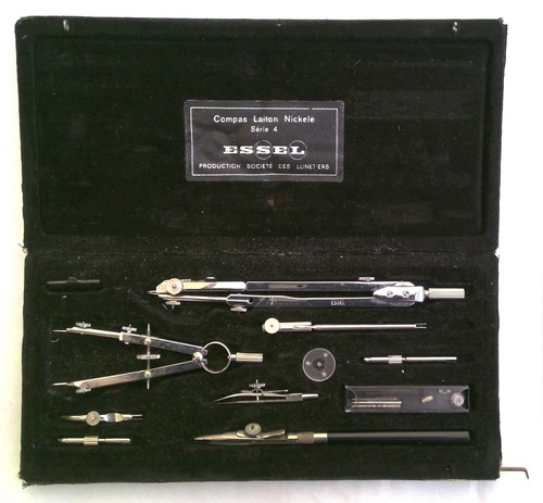 Ancienne boite compas essel - ancienne,