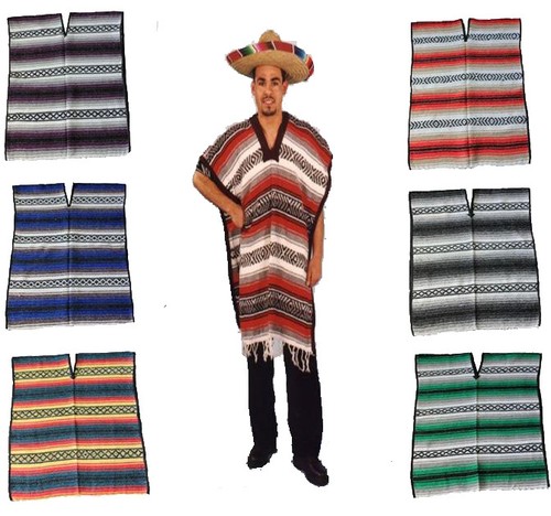 Mexican blanket poncho pancho - blanket,