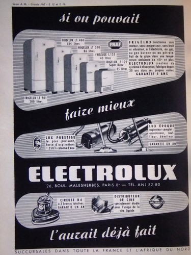 Publicité electrolux - publicitÉ,