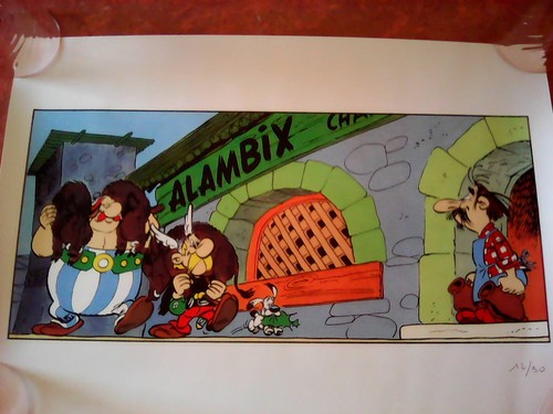 Sérigraphie astérix alambix - astérix,