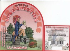 Etiquette de bière - Bière des sans culottes - La framboise