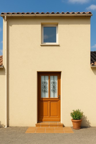 Porte entrée bois vitrée - d'entrée,