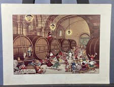 Marcel JEANJEAN (1893-1973) Le Cellier Personnages dansant dans une cave à vin