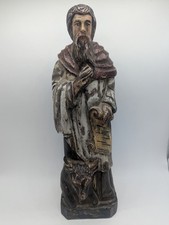 Wooden sculpture Saint-Luc, late 19th century? Polychrome.