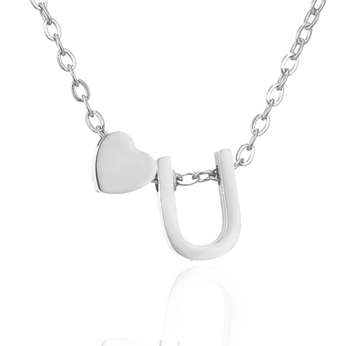 Collier coeur avec lettre - coeur,