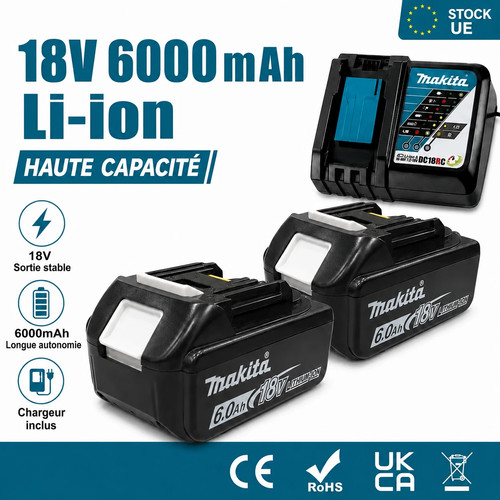 Batterie 18v 6ah 6000mah - 18v, pour