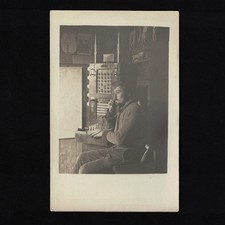 Old postcard photo card / military / French telephone mail