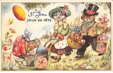 CATS #MK43596 HOLIDAY DAY HUMANIZED CATS HATS STROLLER