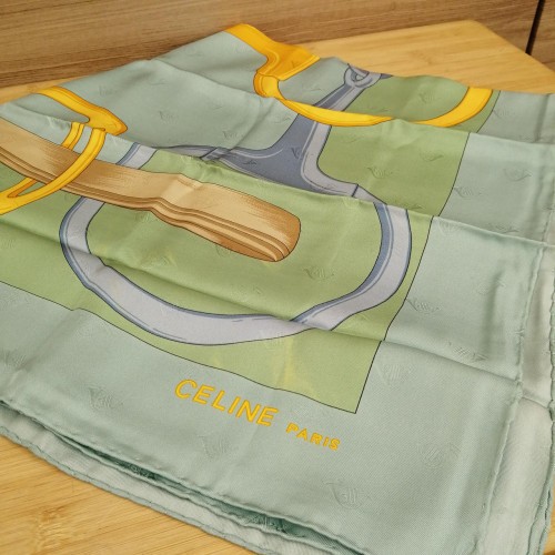 Foulard celine vert - vert, vintage