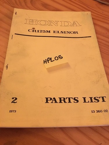 Honda parts list cr125m cr125 - parts,