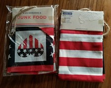 NEW Junk Food Striped Flag & Stars Patchwork Bandana 2 Pack - 