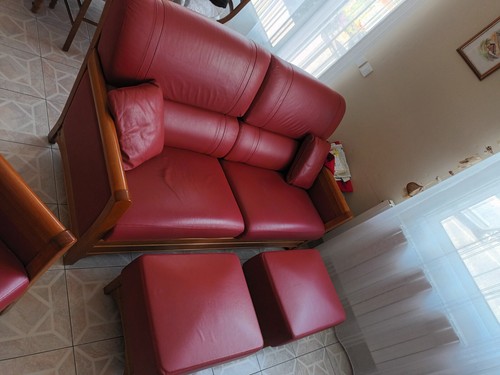 Salon cuir canapé 3 - ,canapé,