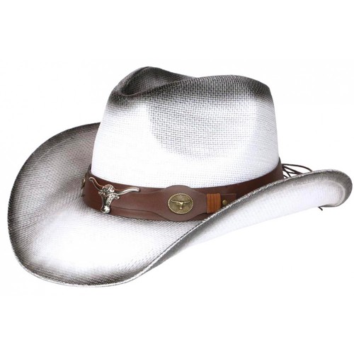 Chapeau cowboy blanc tete - blanc, de