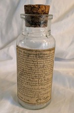 Rare Dr. Belloc's First Coal Bottle, Apothecary, Blown Glass 19th Century