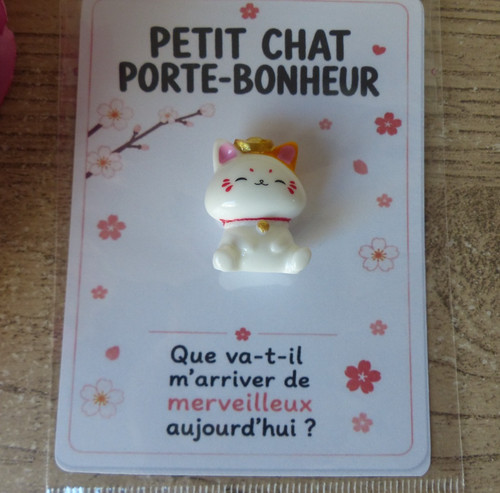 Mini chat porte bonheur - chat, porte‑bonheur