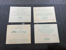 ROLEX Milgauss, Air-King, Explorer, Oyster 1950/60 lot de 4 cartes Cigarettes