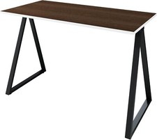 Bureau LEVIRA Wye 110 x 60 cm - bois métal, noir/wengé, moderne