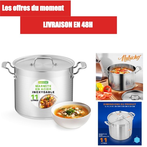 Nutrichef marmite inox - 11, l