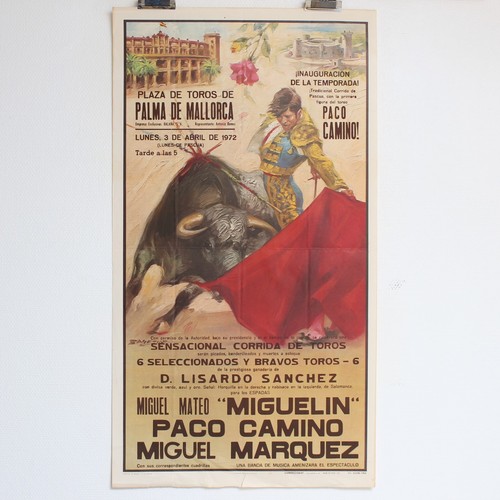 Affiche ancienne corrida 1972