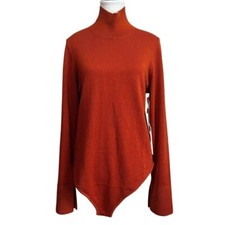 ATHLETA X ALICIA KEYS JUSTAUCORPS INNER STRENGTH BODYSUIT IN GLITTER ORANGE