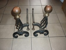 chenets de cheminée avec