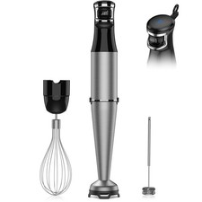 BESROY IMMERSION HAND BLENDER 1100W CORD 3 IN 1 WHISK MILK FROTHER HB8805-002