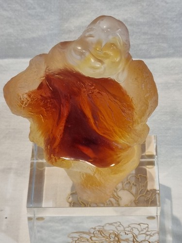 Pâte verre bouddha rieur - de,
