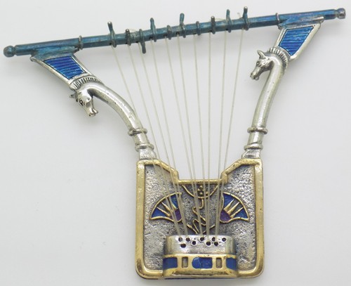 Egyptian lyre solid silver 800 - solid,