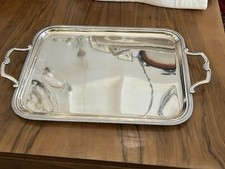 Superb silver metal service tray model shell / ANTIQUE SILVERWARE