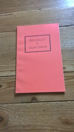 Bruxelles gomorrhe marcel - bruxelles, et