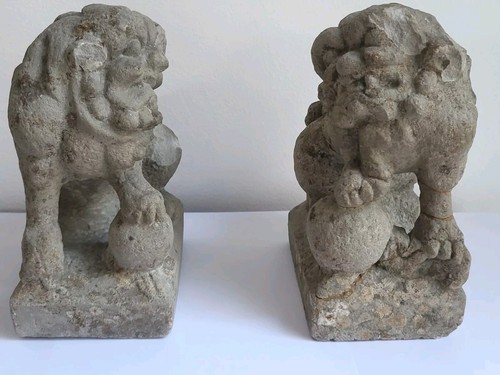 Paire statues chiens - paire,