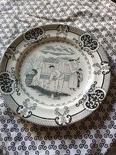 Petrus Regout Maastricht ancienne assiette céramique Sana