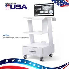 3 Shelf Mobile Dental Trolley Rolling Cart Mouth Sweeping Trolley with Drawer