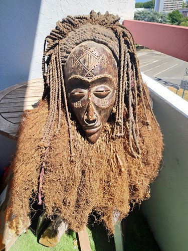 Grand masque tribal tshokwe - masque, /