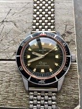 Vintage 1950 Enicar Diver 30 Elsa Steel Case 40mm Sherpa Automatic Dive