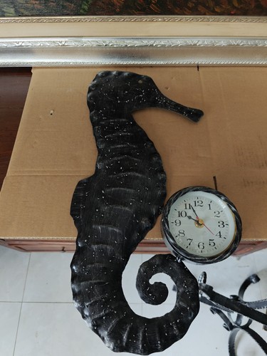 Horloge fer forgé forme de - forgé,