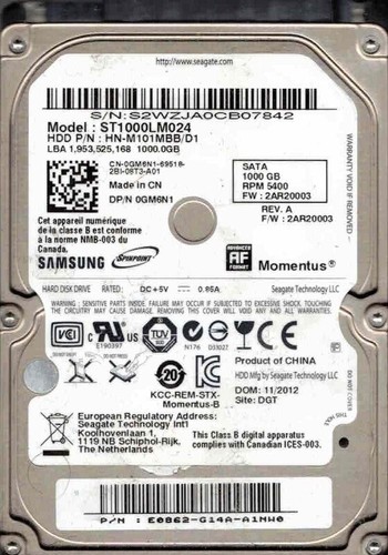 Samsung st1000lm024 n - samsung, p/n