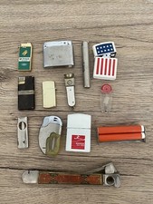lot smoking items lighter, cigar cup silver match, solingen...