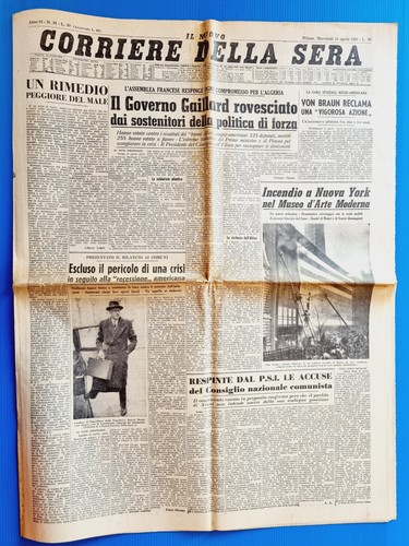 Corriere della sera - della, avril